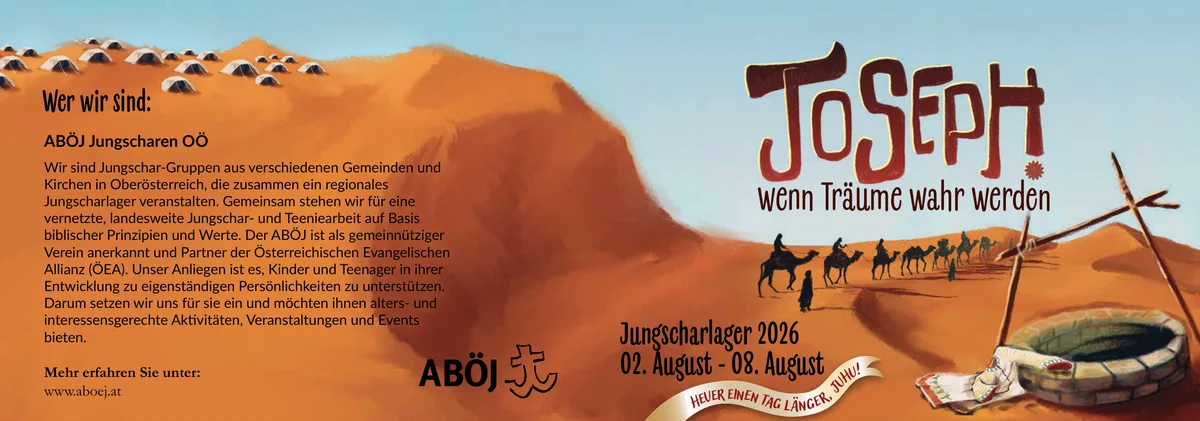 Jungscharlager 2026: Joseph – wenn Träume wahr werden
