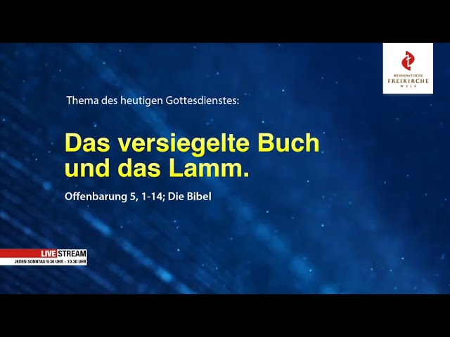Das versiegelte Buch und das Lamm. Offenbarung 5.
