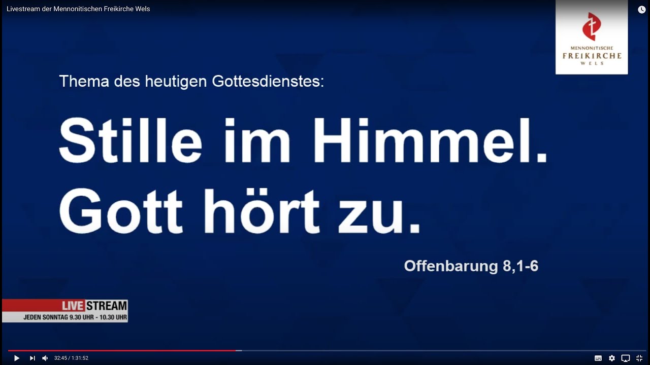 Stille im Himmel. Gott hört zu. Offenbarung 8,1-6
