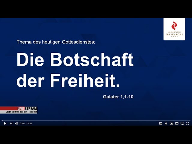 Die Botschaft der Freiheit. Galater 1,1-10