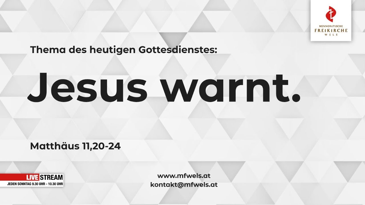 Jesus warnt. Matthäus 11,20-24