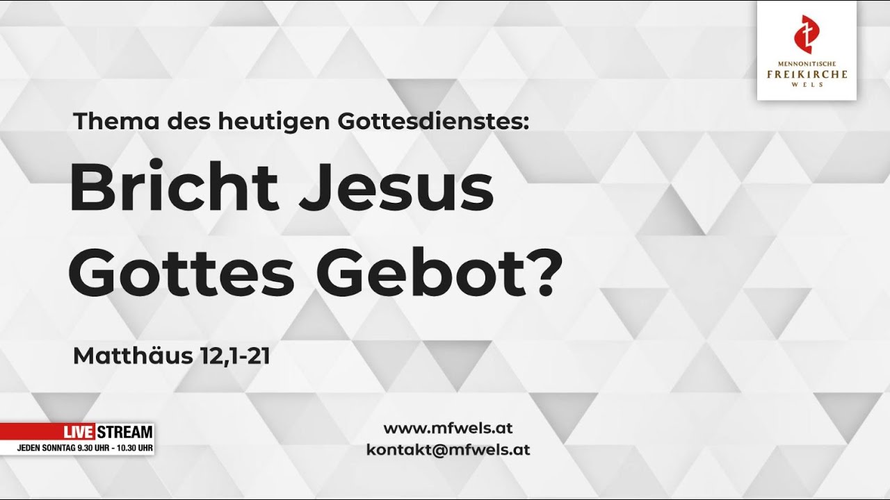 Bricht Jesus Gottes Gebot? Matthäus 12,1-21