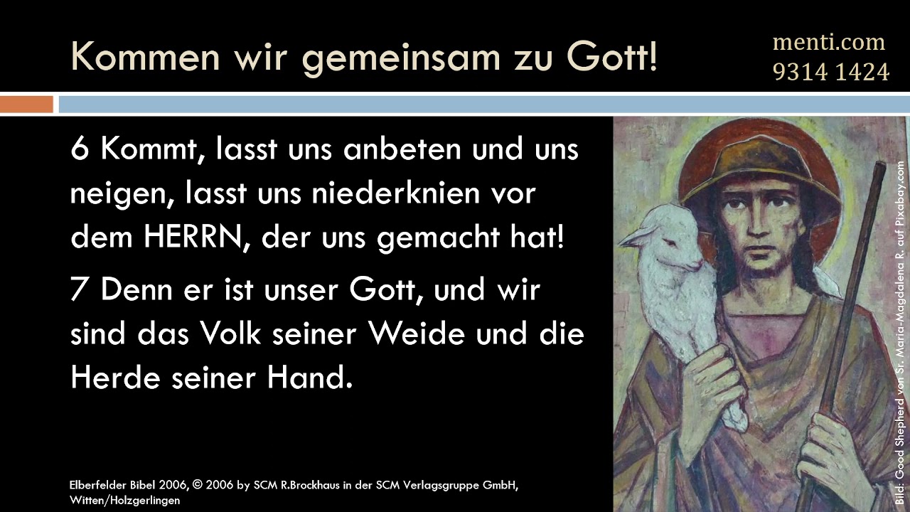 Gemeinsam zu Gott kommen (Psalm 95)