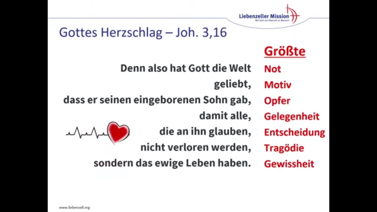 Gottes Herzschlag – Joh. 3,16