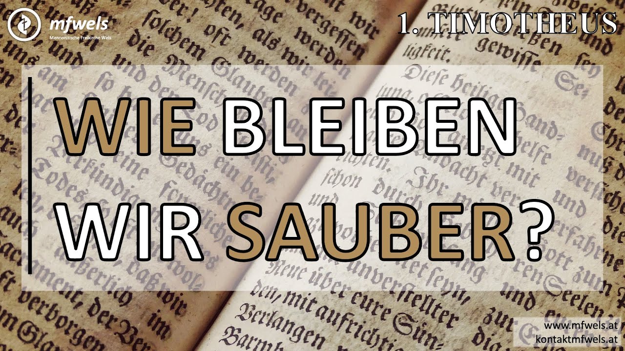 Wie bleiben wir sauber?