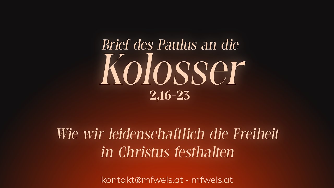 Wie wir leidenschaftlich die Freiheit in Christus festhalten – Predigt: Martin Grundner