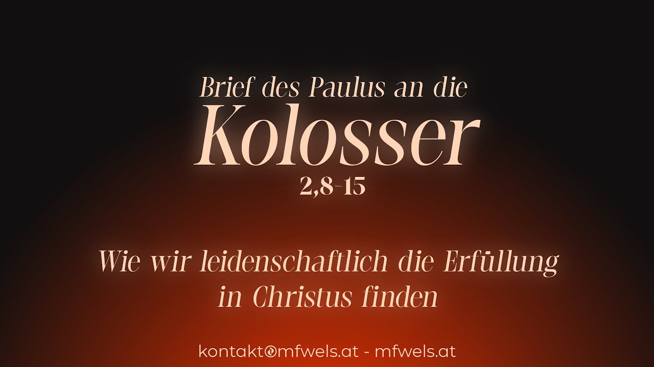 Wie wir leidenschaftlich die Erfüllung in Christus finden – Predigt: Bernhard Neugebauer