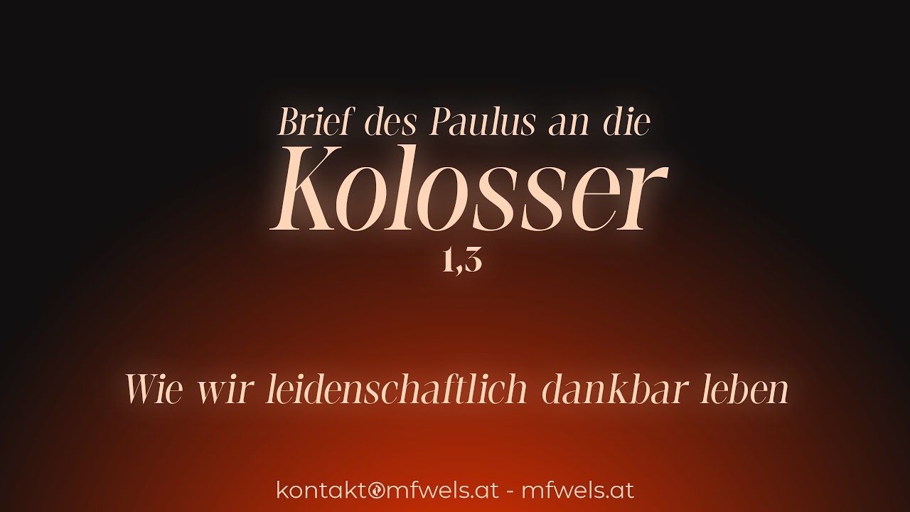 Wie wir leidenschaftlich dankbar leben – Predigt: Christian Bensel