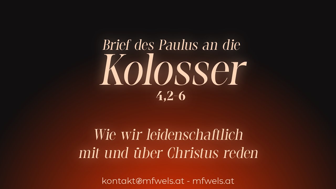 Wie wir leidenschaftlich mit und über Christus reden – Predigt: Bernhard Neugebauer